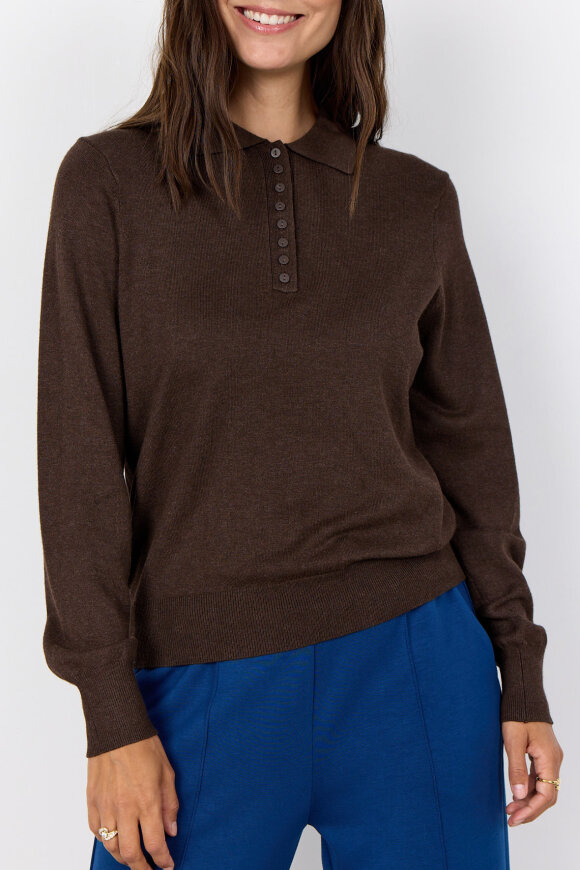 SoyaConcept - SC-Dollie 799 - Finstrik Pullover - Brun