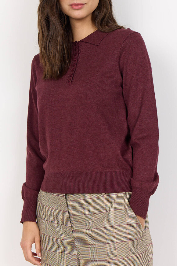 SoyaConcept - SC-Dollie 799 - Finstrik Pullover - Mørkerød