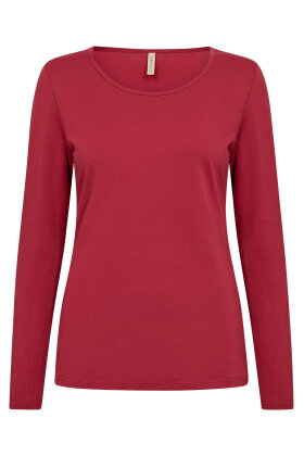 SoyaConcept - SC-Pylle 2 - Ensfarvet T-shirt - Rød