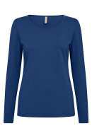 SoyaConcept - SC-Pylle 2 - Ensfarvet T-shirt - Blå