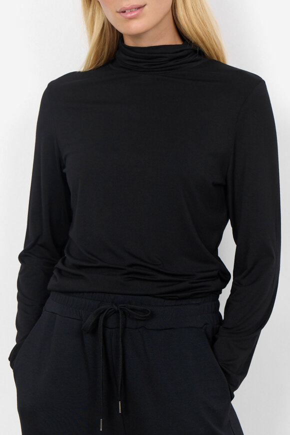 SoyaConcept - SC-Marica 12 - Rullekrave Bluse - Sort