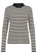 SoyaConcept - SC-Vana 3 - Stribet Ribstrik Bluse - Sort