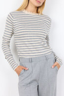 SoyaConcept - SC-Vana 3 - Stribet Ribstrik Bluse - Creme