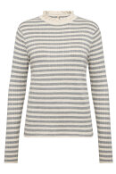 SoyaConcept - SC-Vana 3 - Stribet Ribstrik Bluse - Creme