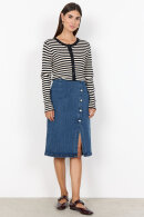 SoyaConcept - SC-Vana 2 - Stribet Ribstrik Cardigan - Sort