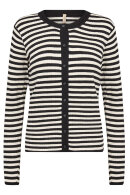 SoyaConcept - SC-Vana 2 - Stribet Ribstrik Cardigan - Sort
