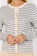 SoyaConcept - SC-Vana 2 - Stribet Ribstrik Cardigan - Creme