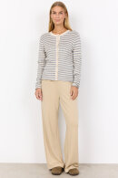 SoyaConcept - SC-Vana 2 - Stribet Ribstrik Cardigan - Creme