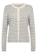 SoyaConcept - SC-Vana 2 - Stribet Ribstrik Cardigan - Creme