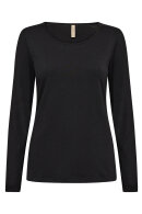 SoyaConcept - SC-Pylle 2 - Ensfarvet T-shirt - Sort