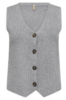 SoyaConcept - SC-Kanita 27 - Strikket Vest - Grå Melange