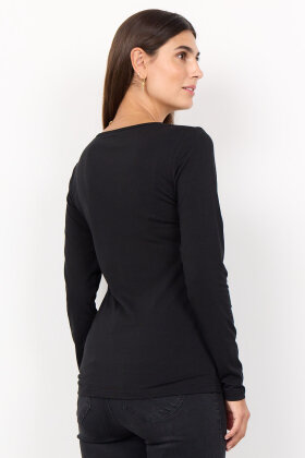 SoyaConcept - SC-Pylle 2 - Ensfarvet T-shirt - Sort
