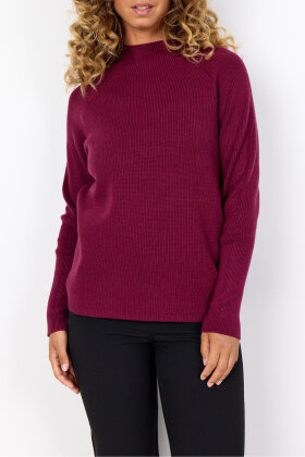 SoyaConcept - SC-Kanita 4 - Raglan Turtleneck Pullover - Mørkerød