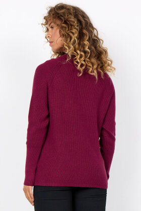 SoyaConcept - SC-Kanita 4 - Raglan Turtleneck Pullover - Mørkerød
