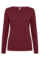 SoyaConcept - SC-Pylle 2 - Ensfarvet T-shirt - Mørkerød