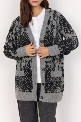 SoyaConcept - SC-Vendi 3 - Mønstret Strik Cardigan - Grå