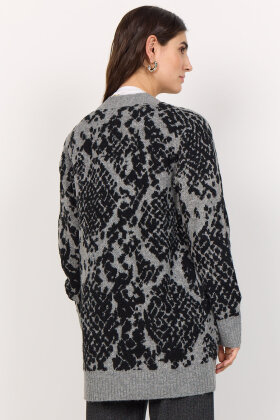 SoyaConcept - SC-Vendi 3 - Mønstret Strik Cardigan - Grå