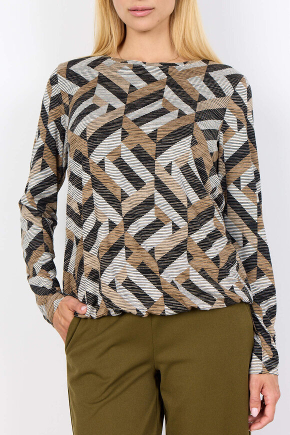SoyaConcept - SC-Galina 64 - Langærmet T-shirt - Sand