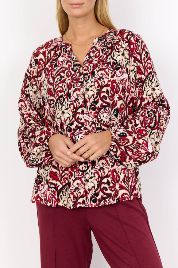 SoyaConcept - SC-Vava 1 - Print Skjorte - Rød SoyaConcept - SC-Vava 1 - Print Skjorte - Rød