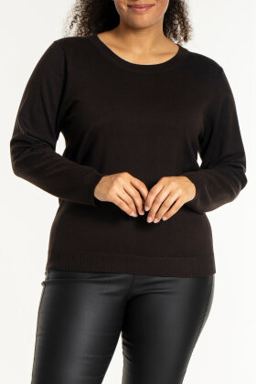 Sandgaard - Helsinki - Ensfarvet Strikbluse - Brun Sandgaard - Helsinki - Ensfarvet Strikbluse - Brun