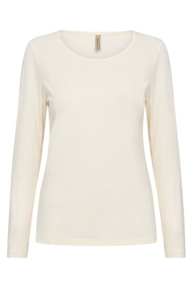 SoyaConcept - SC-Pylle 2 - Ensfarvet T-shirt - Creme