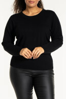 Sandgaard - Helsinki - Ensfarvet Strikbluse - Sort Sandgaard - Helsinki - Ensfarvet Strikbluse - Sort