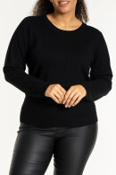 Sandgaard - Helsinki - Ensfarvet Strikbluse - Sort Sandgaard - Helsinki - Ensfarvet Strikbluse - Sort