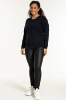 Sandgaard - Helsinki - Ensfarvet Strikbluse - Mørkeblå Sandgaard - Helsinki - Ensfarvet Strikbluse - Mørkeblå