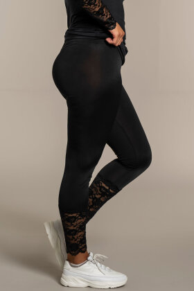 Sandgaard - Luxembourg Lace Leggings - Sort Sandgaard - Luxembourg Lace Leggings - Sort