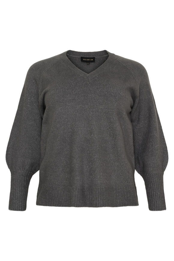No.1 by OX - Sweater - V-Hals & Strikket - Grå No.1 by OX - Sweater - V-Hals & Strikket - Grå