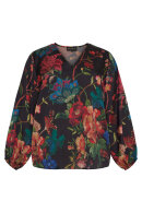 No.1 by OX - Elegant Bluse - Blomsterprint - Sort