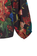 No.1 by OX - Elegant Bluse - Blomsterprint - Sort