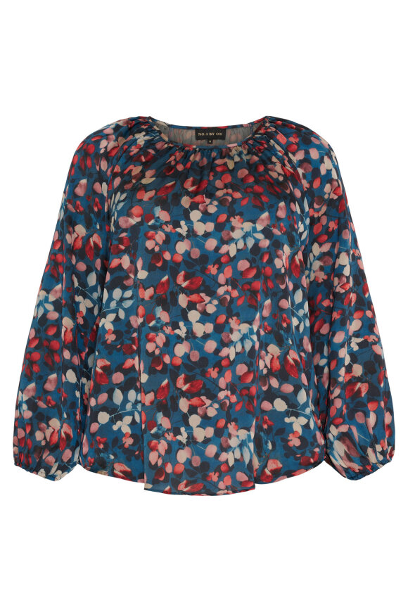 No.1 by OX - Raglan Bluse - Blomsterprint - Flowers No.1 by OX - Raglan Bluse - Blomsterprint - Flowers