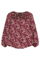 No.1 by OX - Grafisk Print Bluse - Mørkerød No.1 by OX - Grafisk Print Bluse - Mørkerød