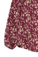 No.1 by OX - Grafisk Print Bluse - Mørkerød No.1 by OX - Grafisk Print Bluse - Mørkerød