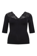 No.1 by OX - V-Hals Shapewear Top m/Ærme - Sort No.1 by OX - V-Hals Shapewear Top m/Ærme - Sort