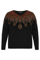 No.1 by OX - Mønstret Pullover - Sort No.1 by OX - Mønstret Pullover - Sort