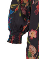 No.1 by OX - Elegant Blomsterprint Kjole - Sort