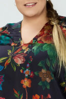 No.1 by OX - Elegant Blomsterprint Kjole - Sort