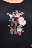 No.1 by OX - Santa T-shirt - Juletema - Sort