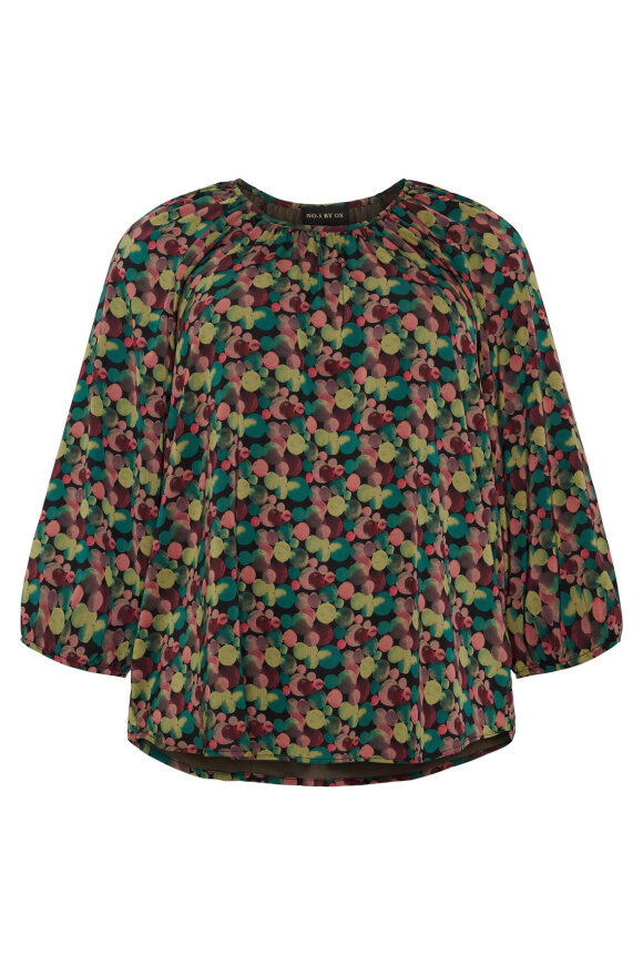 No.1 by OX - Elegant Bluse - Bubbles Raglan - Multifarvet