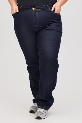 No.1 by OX - Jeans Straight Fit - Lige Ben m Vidde - Dark Denim Blue  No.1 by OX - Jeans Straight Fit - Lige Ben m Vidde - Dark Denim Blue