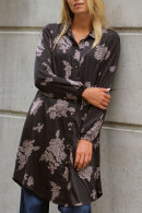 Prepair - Silje Dress - Print Skjortekjole - Sort Prepair - Silje Dress - Print Skjortekjole - Sort