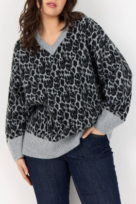 Wasabiconcept - WA-Nimo 2 - Mønstret Pullover Strik - Grå Wasabiconcept - WA-Nimo 2 - Mønstret Pullover Strik - Grå