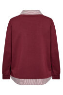 Wasabiconcept - WA-Sabina 63 Sweatshirt m/Skjortekrave - Mørkerød