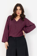 Wasabiconcept - WA-Nichole 1 - Stribet Bluse - Mørkerød Wasabiconcept - WA-Nichole 1 - Stribet Bluse - Mørkerød