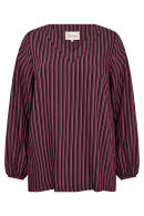 Wasabiconcept - WA-Nichole 1 - Stribet Bluse - Mørkerød Wasabiconcept - WA-Nichole 1 - Stribet Bluse - Mørkerød