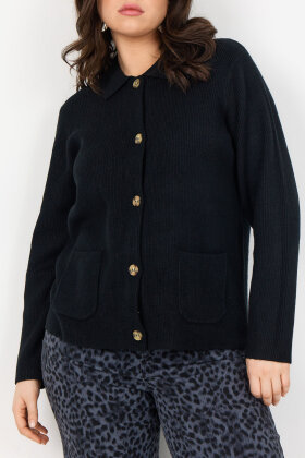 Wasabiconcept - WA-Nanine 4 - Kort Strik Cardigan - Sort