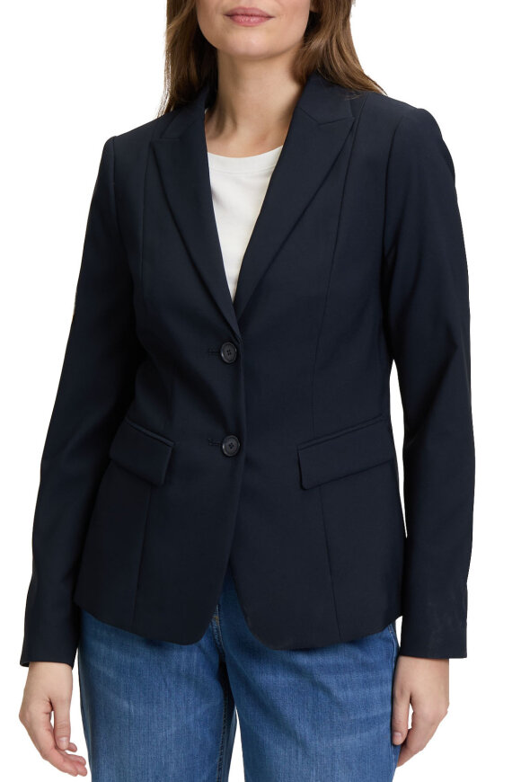 Betty Barclay - Business Blazer Jakke - Vævet - Mørkeblå