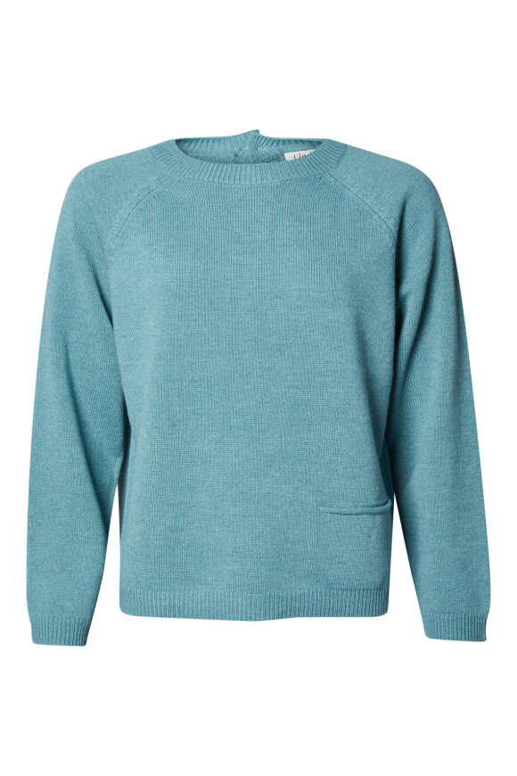 Lind - LiEva - Vamset Raglan Strik - Grøn Lind - LiEva - Vamset Raglan Strik - Grøn